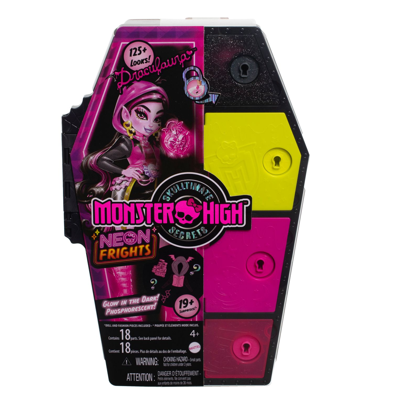 Encontraproduto.com.br - Boneca - Draculaura Monster High - Skulltimates Secrets Neon MATTEL