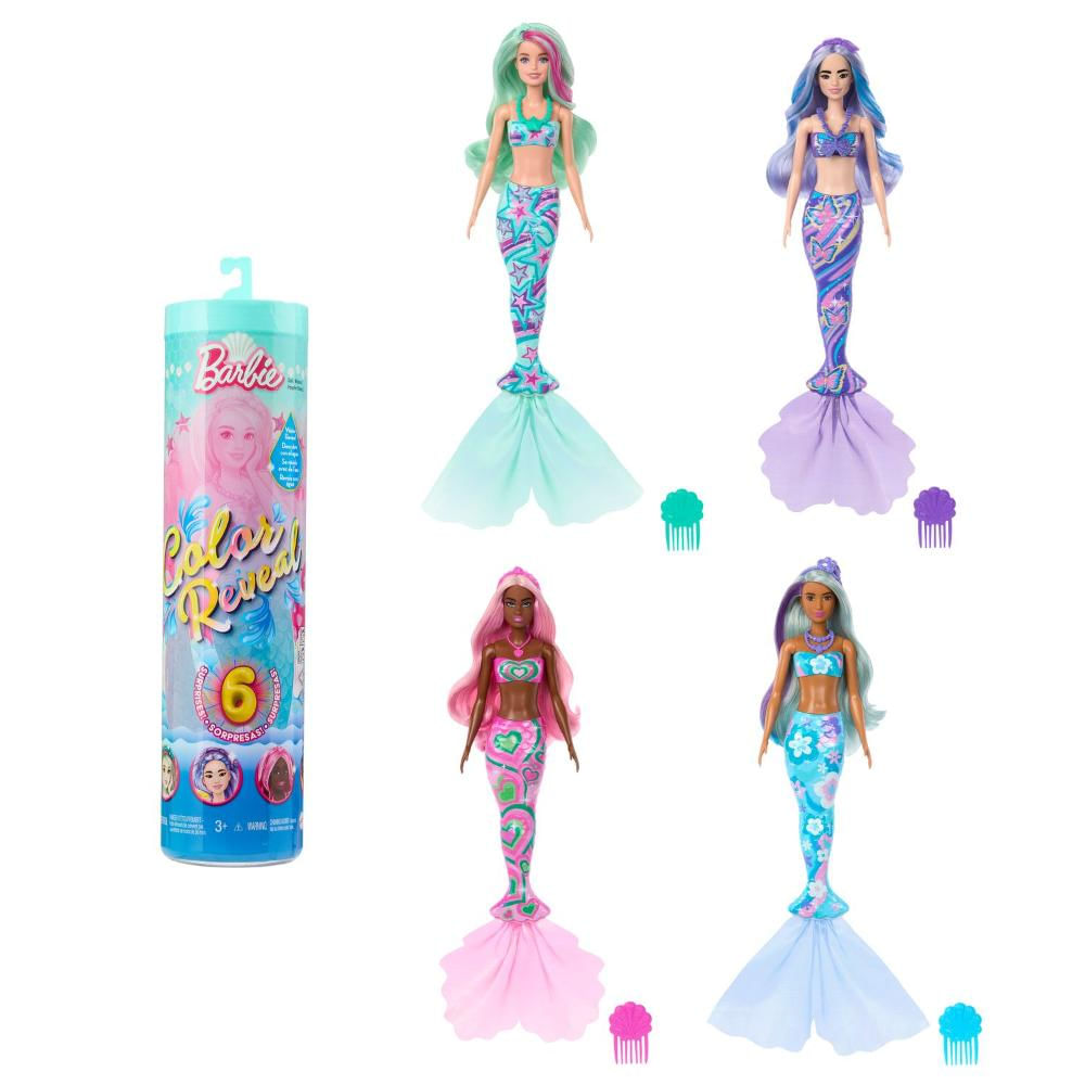 Encontraproduto.com.br - Boneca Barbie Color Reveal Sereia Sortida un