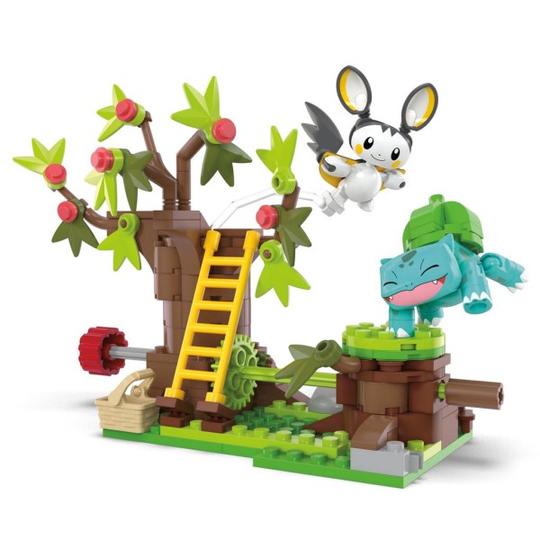 Encontraproduto.com.br - Pokémon Mega Construx Bosque do Emolga e Bulbasaur - Mattel