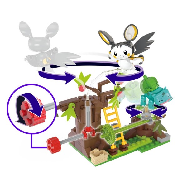 Encontraproduto.com.br - Pokémon Mega Construx Bosque do Emolga e Bulbasaur - Mattel