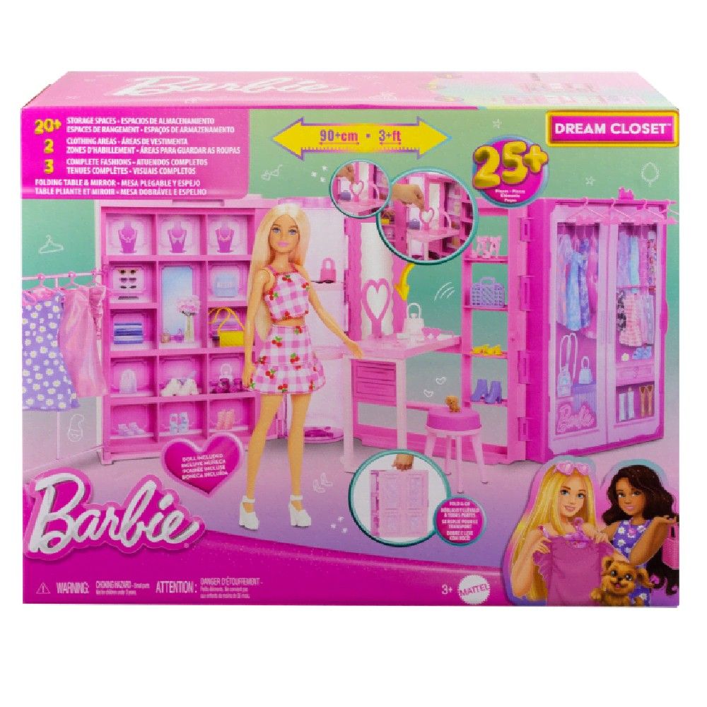 Encontraproduto.com.br - Conjunto Barbie - Armario dos Sonhos com  Boneca e Acessorios MATTEL