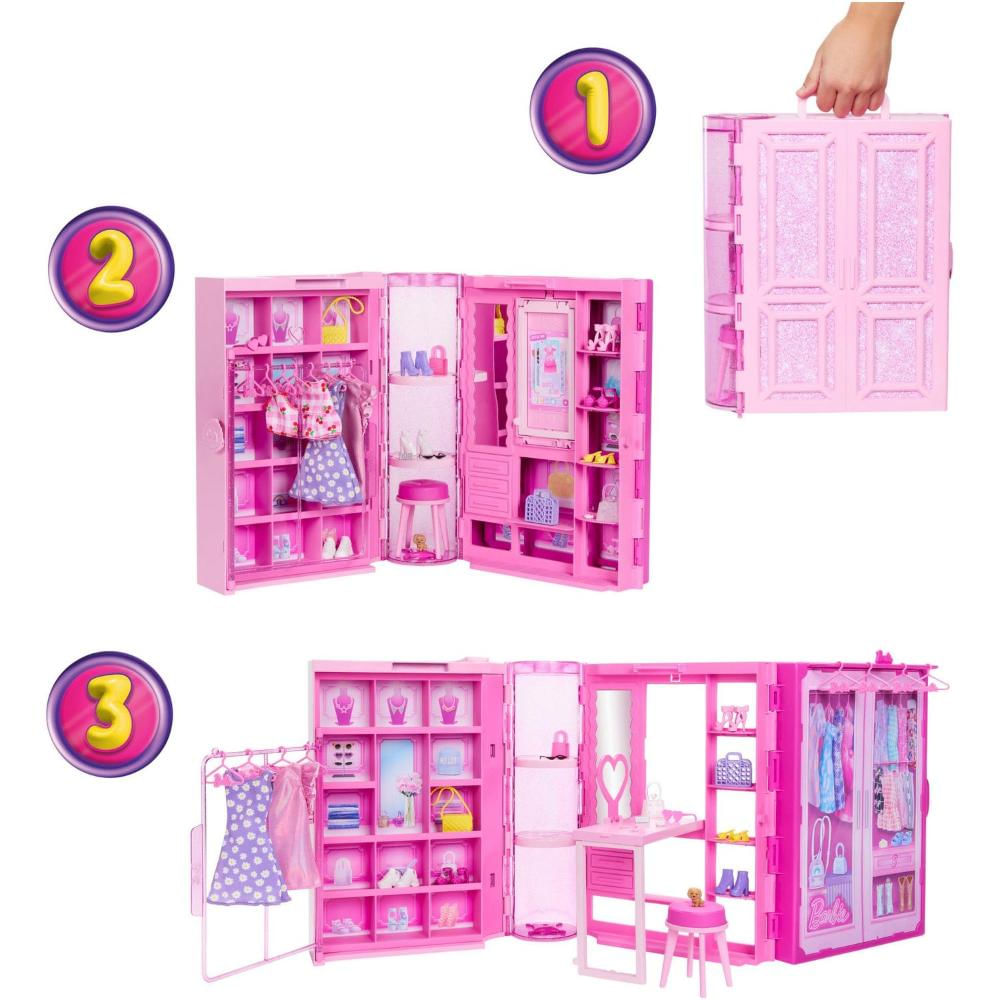 Encontraproduto.com.br - Conjunto Barbie - Armario dos Sonhos com  Boneca e Acessorios MATTEL