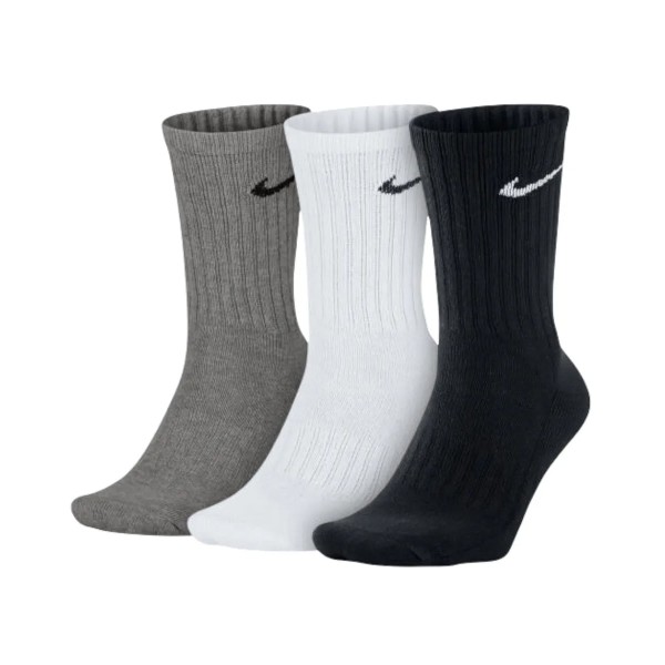 Meia Cano Alto Everyday Lightweight Training Crew 3P Multicolor (34-38) - Nike