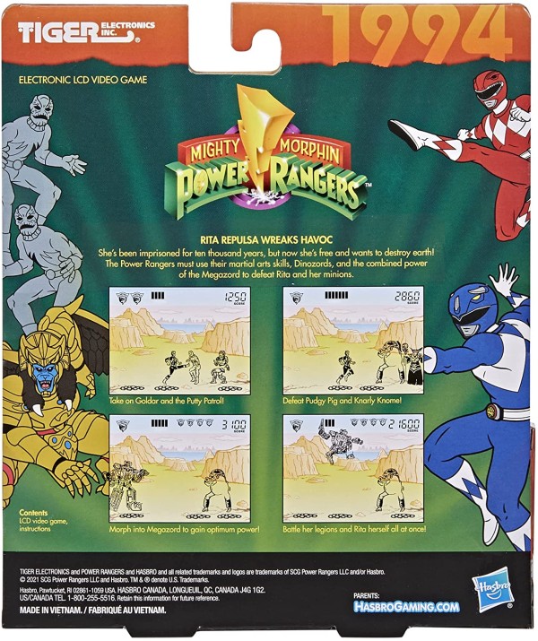 Encontraproduto.com.br - Jogo de Vídeo Game - Power Rangers - Retrô Portátil - Mighty Morphin - Hasbro