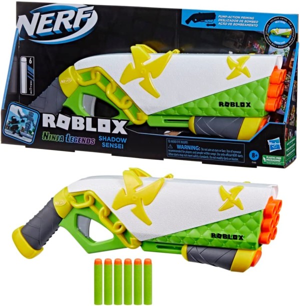 Encontraproduto.com.br - Lança Dardos - Nerf - Roblox Ninja - 6 Dardos - Hasbro