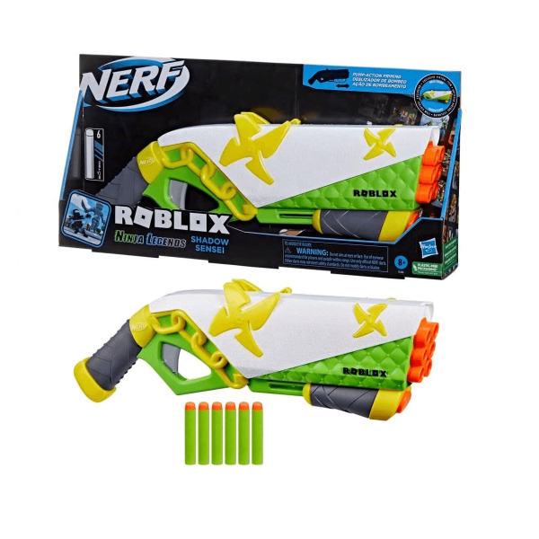Encontraproduto.com.br - Lança Dardos - Nerf - Roblox Ninja - 6 Dardos - Hasbro