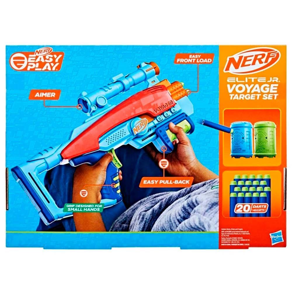 Encontraproduto.com.br - Nerf Elite Jr Lança Dardos Voyage Target - Hasbro F6361
