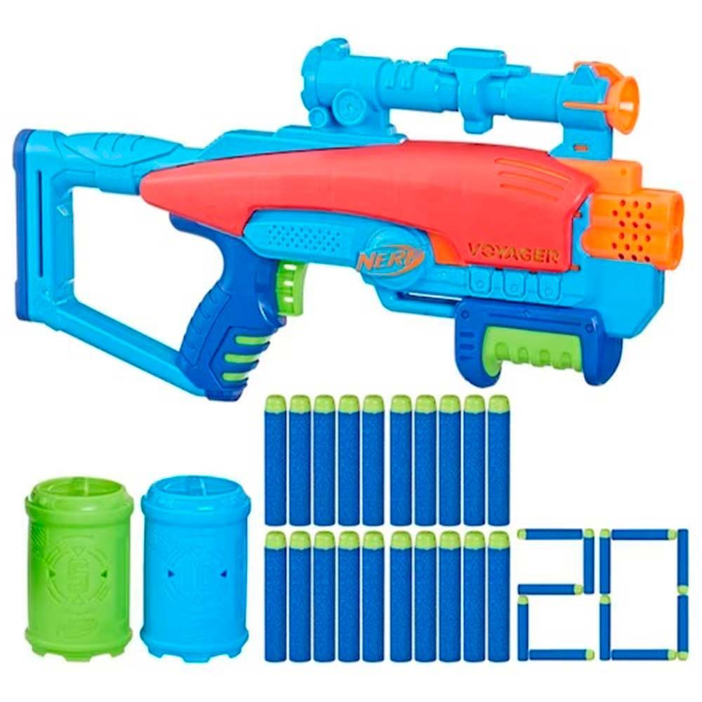 Encontraproduto.com.br - Nerf Elite Jr Lança Dardos Voyage Target - Hasbro F6361