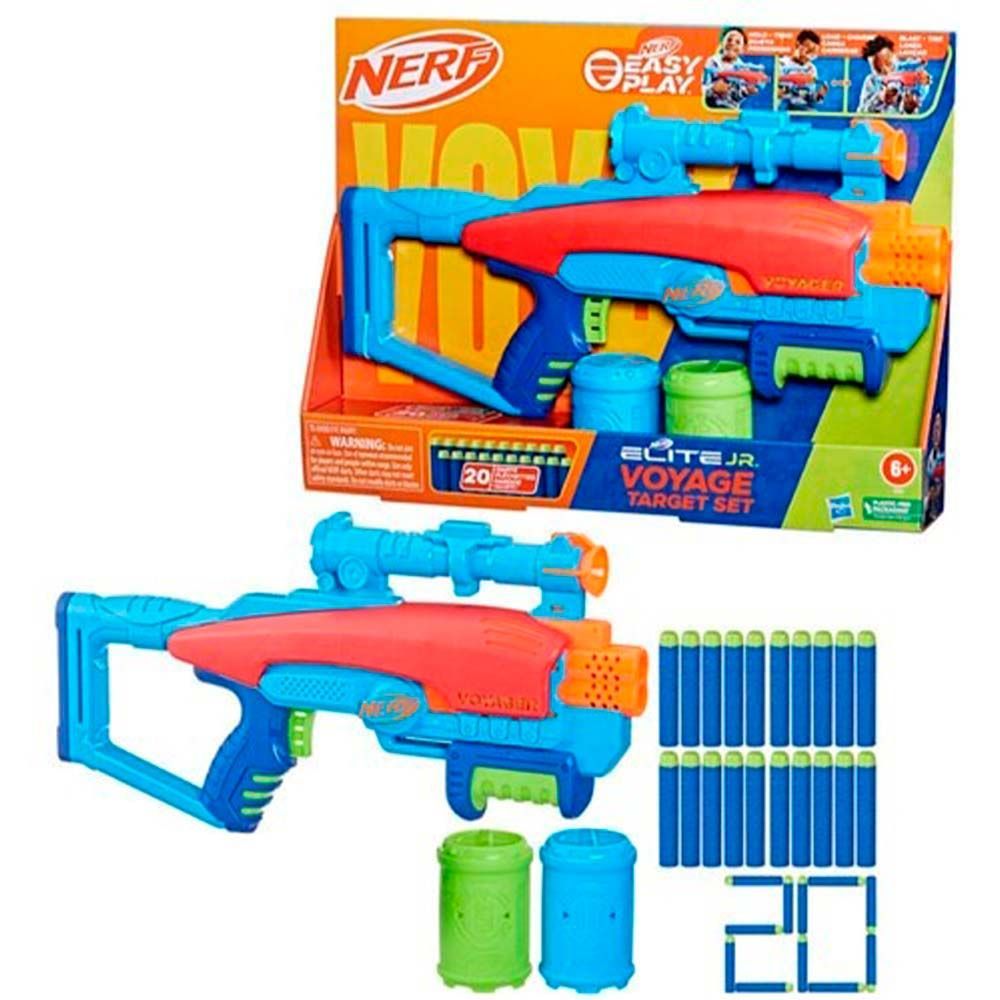 Encontraproduto.com.br - Nerf Elite Jr Lança Dardos Voyage Target - Hasbro F6361