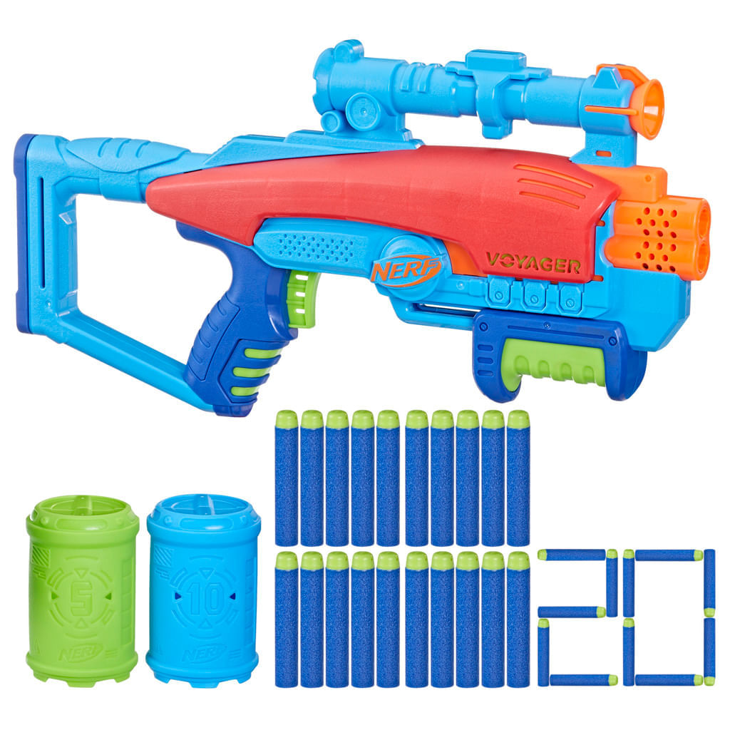 Encontraproduto.com.br - Nerf Elite Jr Lança Dardos Voyage Target - Hasbro F6361