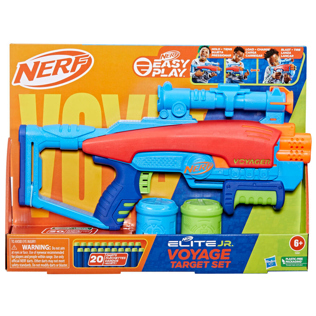 Encontraproduto.com.br - Nerf Elite Jr Lança Dardos Voyage Target - Hasbro F6361