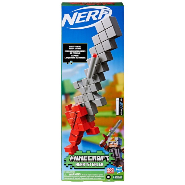 Encontraproduto.com.br - Lança Dardos Nerf Minecraft Heartstealer - Nerf - 4 Dardos - Hasbro