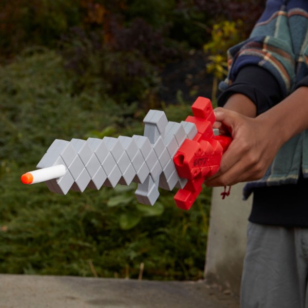 Encontraproduto.com.br - Lança Dardos Nerf Minecraft Heartstealer - Nerf - 4 Dardos - Hasbro