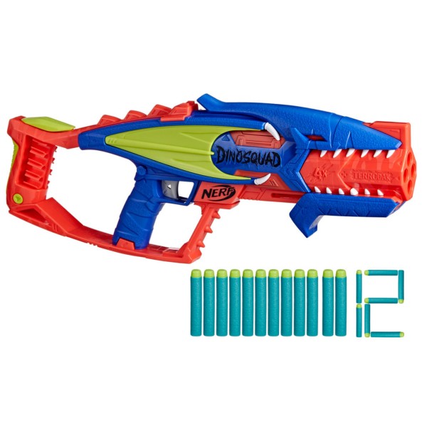 Encontraproduto.com.br - Lança Dardos - Nerf - Dinosquad Terrodak Elite - 12 Dardos - Hasbro