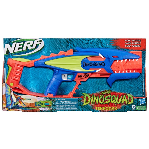 Encontraproduto.com.br - Lança Dardos - Nerf - Dinosquad Terrodak Elite - 12 Dardos - Hasbro