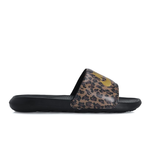 Encontraproduto.com.br - Chinelo Slide Nike Victori One Print Feminino - Preto/Marrom
