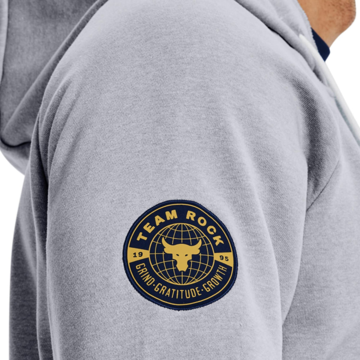 Encontraproduto.com.br - Blusão Under Armour Project Rock Hvywght Terry Fz Masculino - Cinza