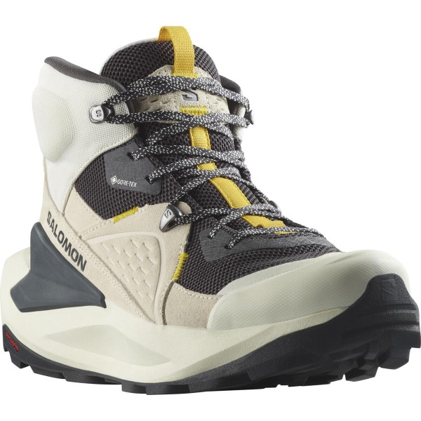 Encontraproduto.com.br - Bota de Trilha Masculina Salomon Elixir Mid GTX Gore-Tex Bege
