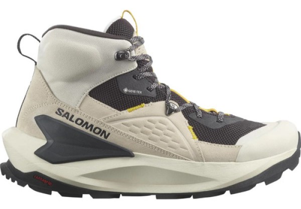 Encontraproduto.com.br - Bota de Trilha Masculina Salomon Elixir Mid GTX Gore-Tex Bege