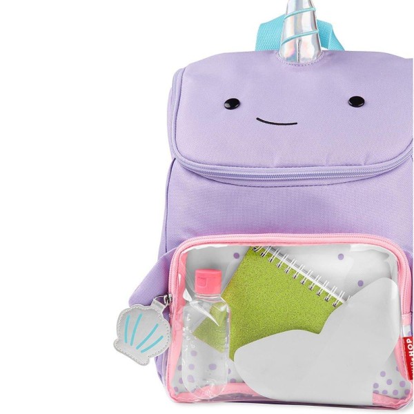 Encontraproduto.com.br - Mochila Escolar Skip Hop Zoo Baleia Narval Lilás