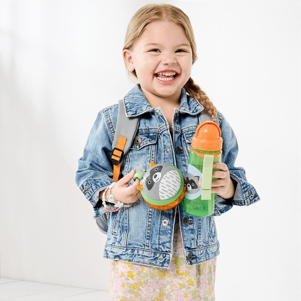 Encontraproduto.com.br - Garrafa Flip Zoo Guaxinim Skip Hop