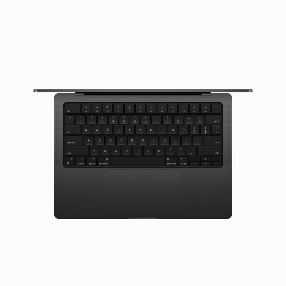 Encontraproduto.com.br - MacBook Pro 14 polegadas, Chip Apple M3 Pro, CPU de 11 núcleos, GPU de 14 núcleos, Memória unificada de 18GB, SSD de 512GB - Preto Espacial