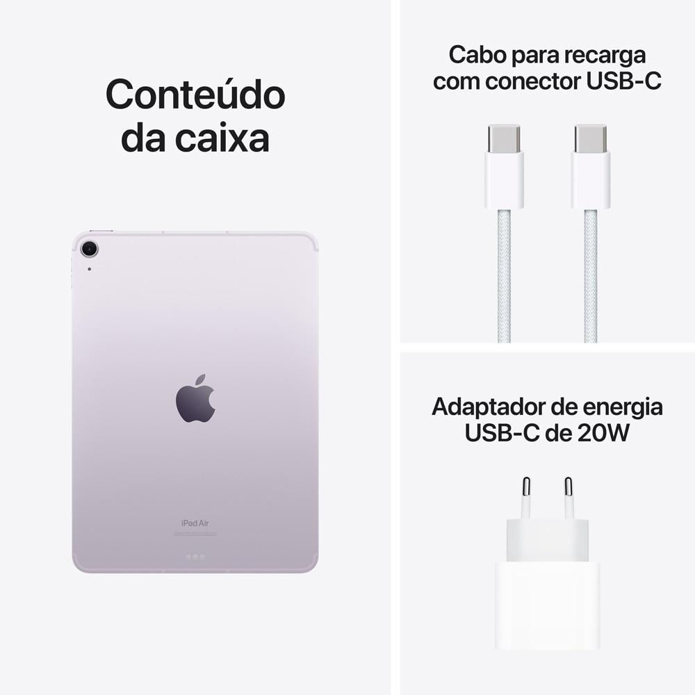 iPad Air de 11 polegadas Wi-Fi + Cellular 256GB Roxo
