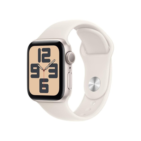 Encontraproduto.com.br - Apple Watch SE GPS, Caixa Estelar de Alumínio – 40 mm e Pulseira Esportiva Estelar – M/G
