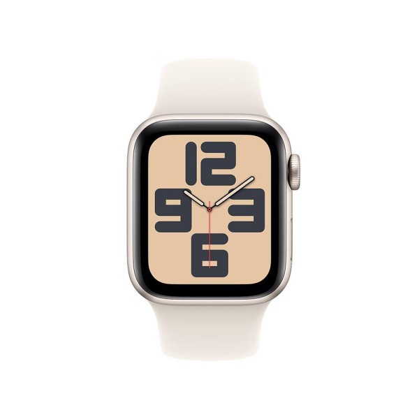 Encontraproduto.com.br - Apple Watch SE GPS, Caixa Estelar de Alumínio – 40 mm e Pulseira Esportiva Estelar – M/G
