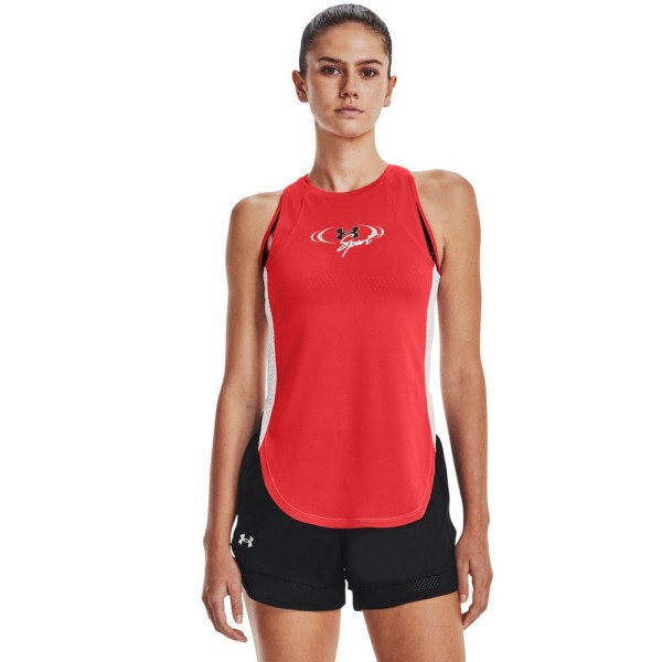 Regata de Treino Feminina Under Armour Mesh Tank-RED