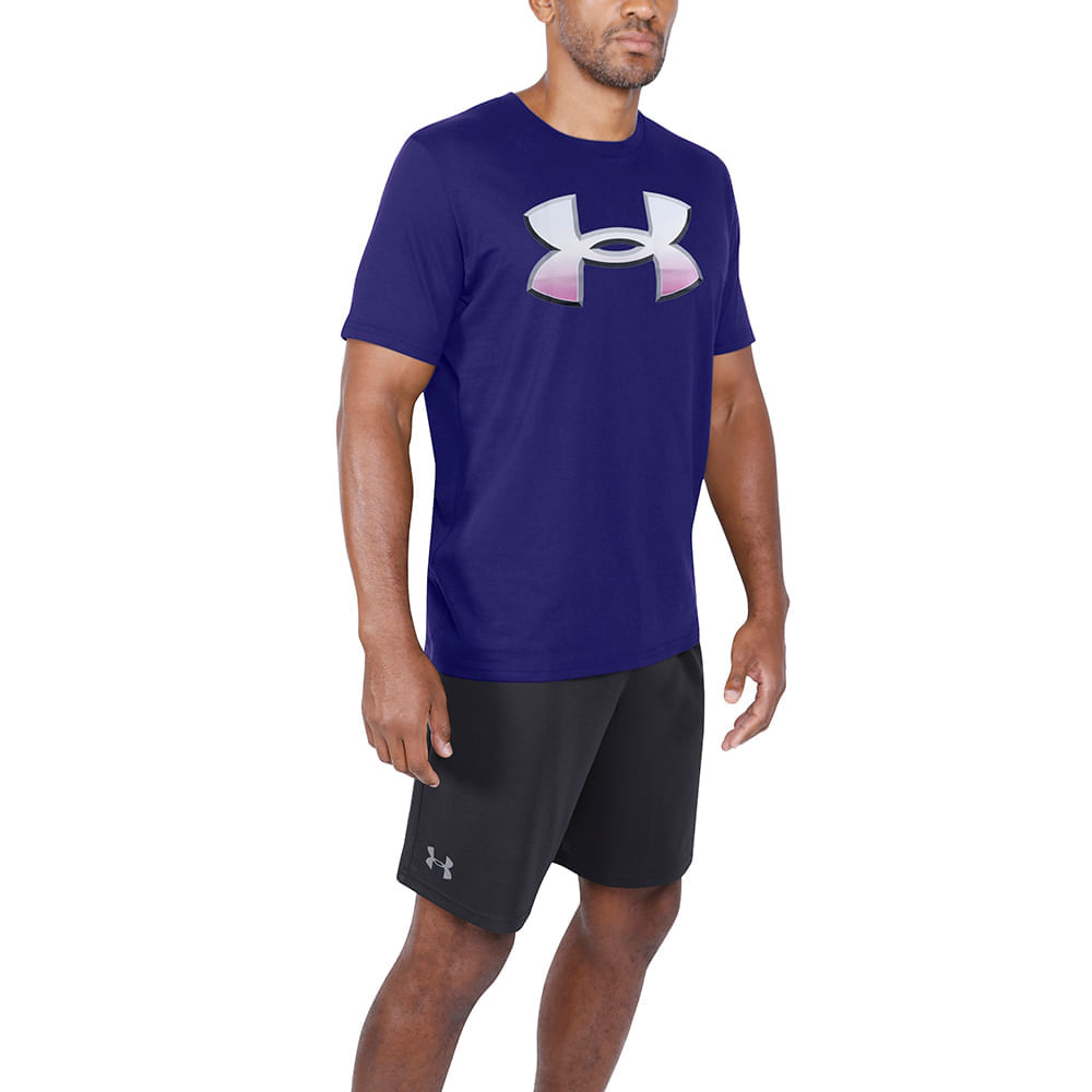 Encontraproduto.com.br - Camiseta de Treino Masculina Under Armour Big Logo 2.0 SS Lam