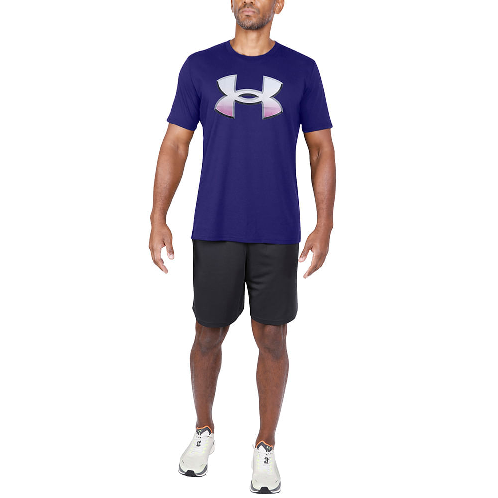 Encontraproduto.com.br - Camiseta de Treino Masculina Under Armour Big Logo 2.0 SS Lam