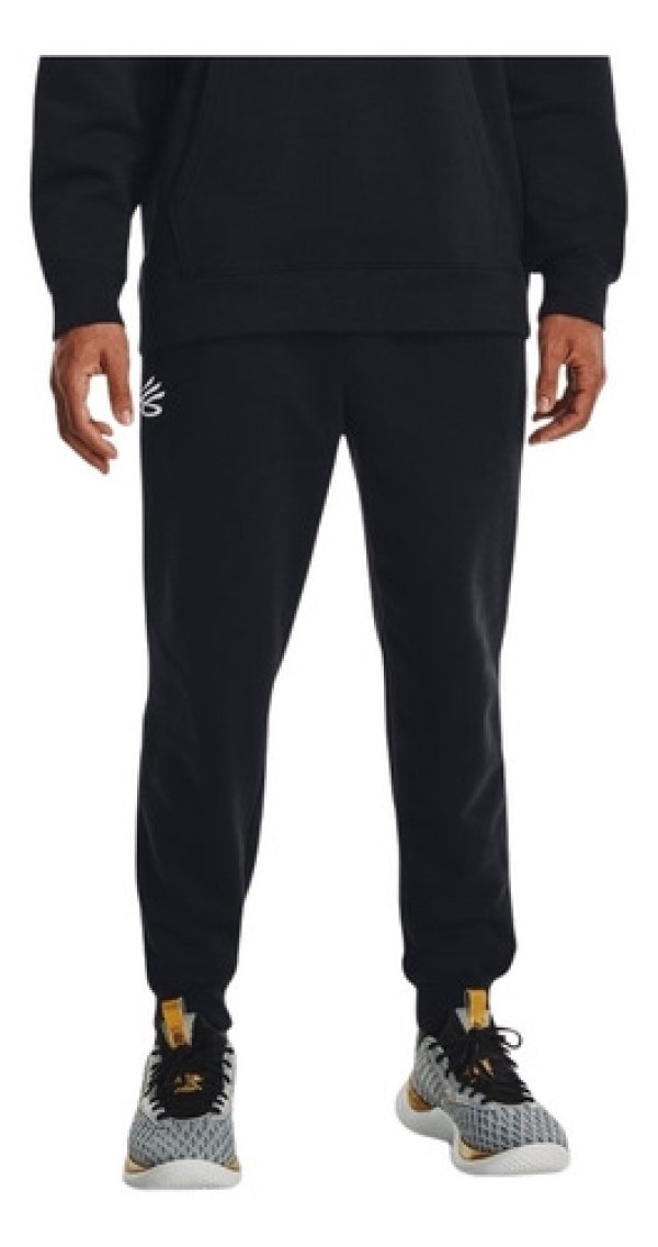 Encontraproduto.com.br - Calça de Basquete Masculina Under Armour Curry Fleece Sweatpants Preto