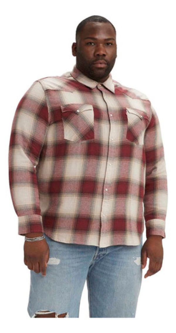 Encontraproduto.com.br - Camisa Levis Clássica Western Plus Size Xadrez