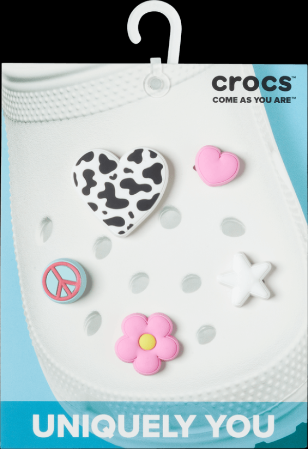 Encontraproduto.com.br - Jibbitz™ Crocs Ícones Femininos - Embalagem com 5 Peças