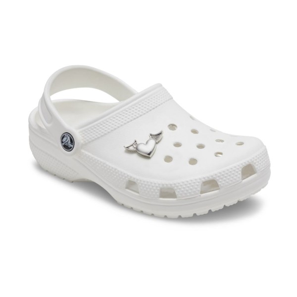 Encontraproduto.com.br - Jibbitz™ Coração com Asas Prata