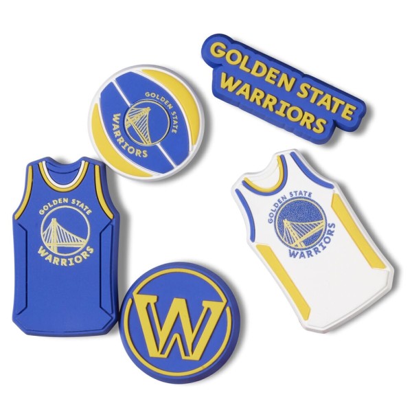 Encontraproduto.com.br - Jibbitz™ NBA Golden State Warriors Pack com 5 Peças