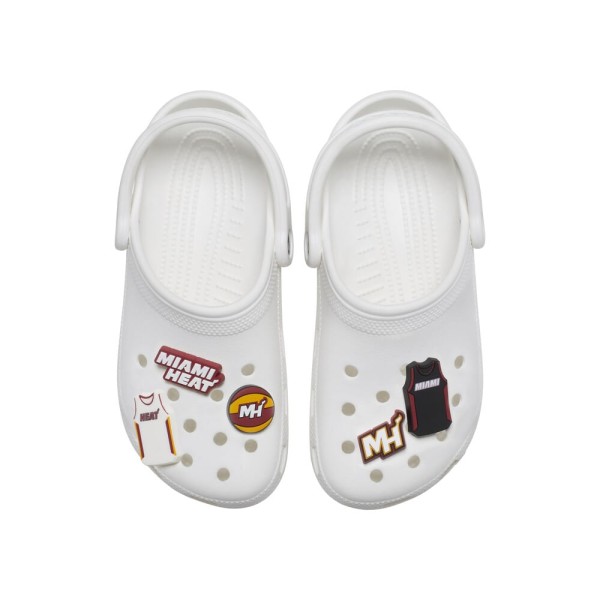 Encontraproduto.com.br - Jibbitz™ NBA Miami Heat Pack com 5 Peças