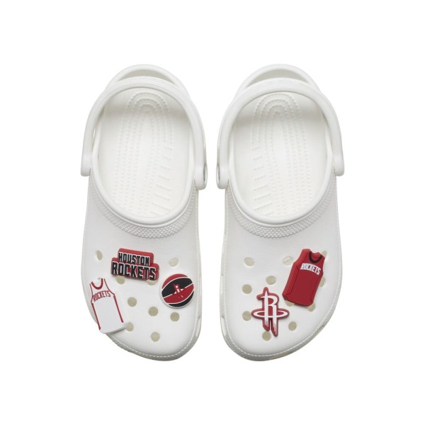 Encontraproduto.com.br - Jibbitz™ NBA Houston Rockets Pack com 5 Peças