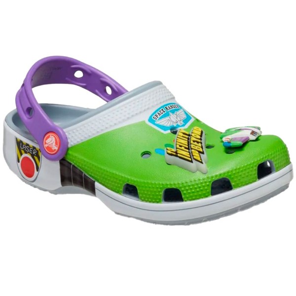 Encontraproduto.com.br - Sandália Infantil Crocs N°32 Toy Story Buzz Classic Clog Verde E Roxo (MP)