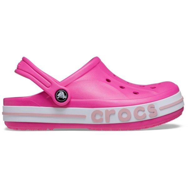 Sandália crocs bayaband clog t electric pink/petal pink