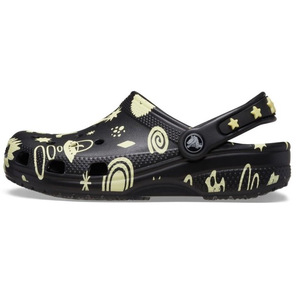 Encontraproduto.com.br - Sandália crocs classic glow space clog t black