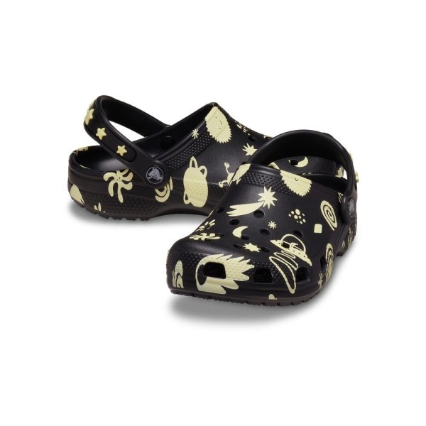 Encontraproduto.com.br - Sandália crocs classic glow space clog t black