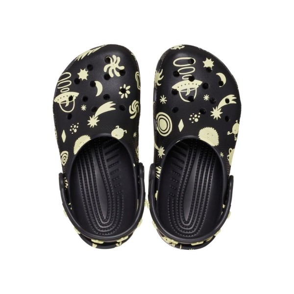 Encontraproduto.com.br - Sandália crocs classic glow space clog t black
