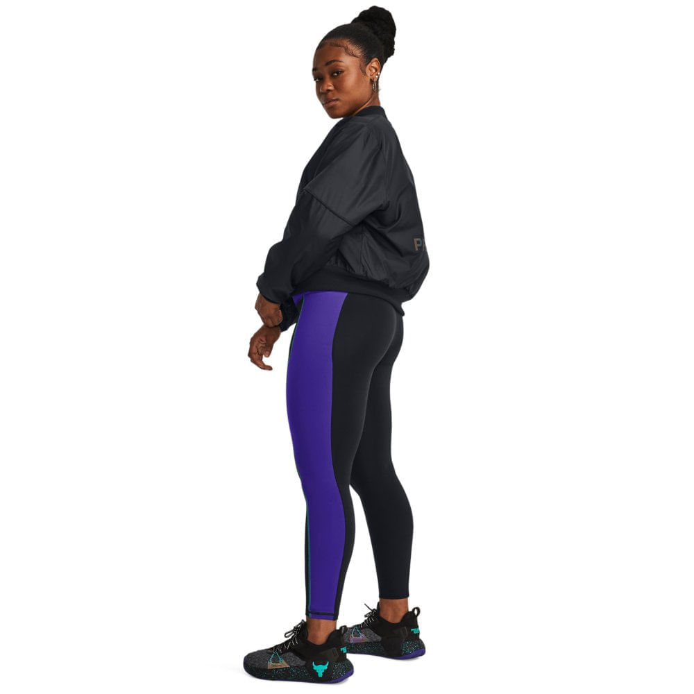 Encontraproduto.com.br - Legging de Treino Feminina Under Armour Project Rock Lets Go Colorblock