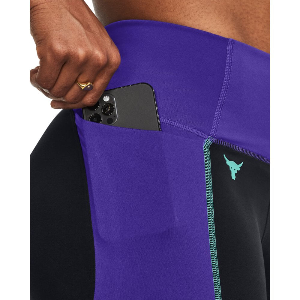 Encontraproduto.com.br - Legging de Treino Feminina Under Armour Project Rock Lets Go Colorblock