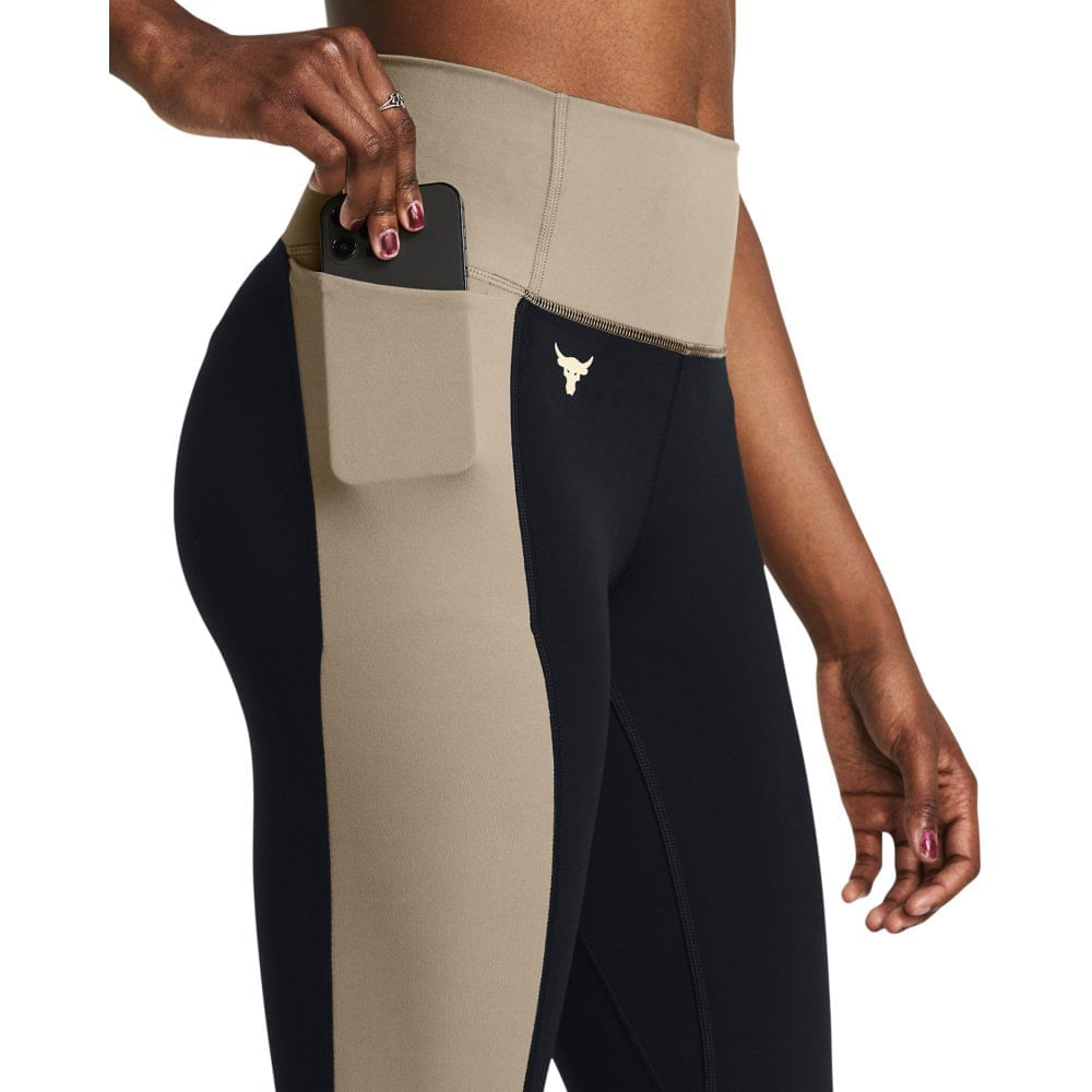 Encontraproduto.com.br - Legging de Treino Feminino Under Armour Project Rock Lets Go Colorblock