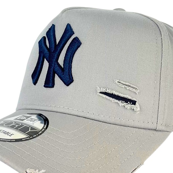 Encontraproduto.com.br - Boné New Era 940 A-Frame New York Yankees Destroyed Cinza