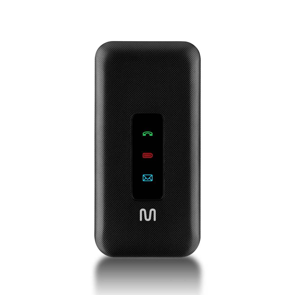 Celular Multilaser Flip Vita 3G Dual Chip com Botão SOS + Rádio FM + MP3 + Bluetooth + Câmera - Preto - P9140OUT [Reembalado]