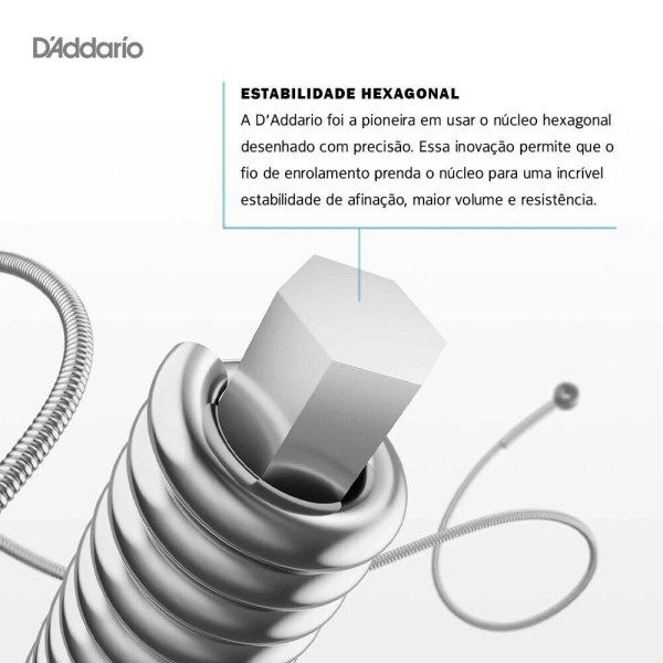 Encontraproduto.com.br - Encordoamento Para Guitarra 7 Cordas 9.5-64 (2 Bolinhas) DAddario NYXL09564SB